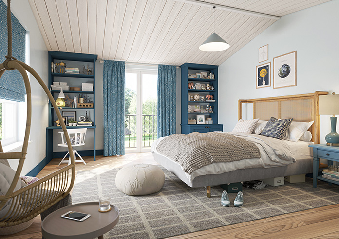 Newquay, Cerulean - Made to Measure Curtain - Image 8